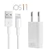 Produktbild OKCS Ladegerät kompatibel für iPhone - USB 8-Pin Ladekabel 2 Meter + Netzteil für iPhone XR, XS, XS Max, X, 8, 8 Plus, 7, 7 Plus, iPad 4, Pro, Mini, 2 - in weiß