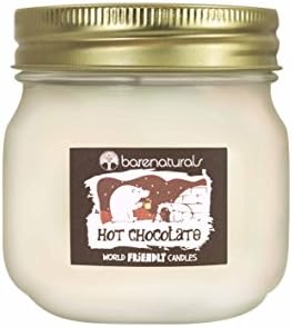 Scented Candle | Hot Chocolate Natural Scented Handmade Wax Medium Jar Candle for Home Decor Meditation Stress Relief Mood Boosting | 40-60 Hours Burn Time | Eco-Friendly Ethical Candle