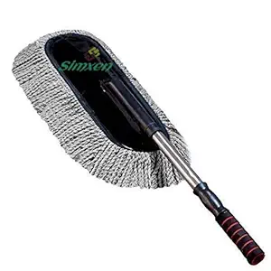 Simxen Car Duster Cleaning Cloths Brush with Smooth Bristles and Long Handle ( Multicolour )