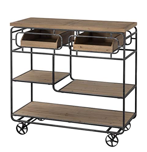 VIVACE Siena Estanteria Auxiliar, Madera Abeto,Metal, 38,59999,5 cm