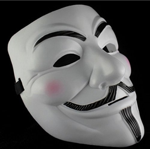 2015 NEW V wie Vendetta Maske mit Eyeliner Nostril Anonymous Guy Fawkes Fancy Adult Kostüm Zubehör Halloween-Maske Boolavard Ltd - 3