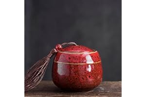 Exnemel urne cinerarie Mini, Mini urne per Ceneri per Adulti, urna Piccola per Animali Domestici Cani Ceneri di Gatto, portacenere per urne funerarie Keepsake (Rosso)