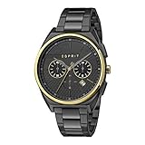 Edelstahlarmband, schwarz Esprit ES1G062M0085 Slice Chrono Gold Black Herrenuhr Chronograph