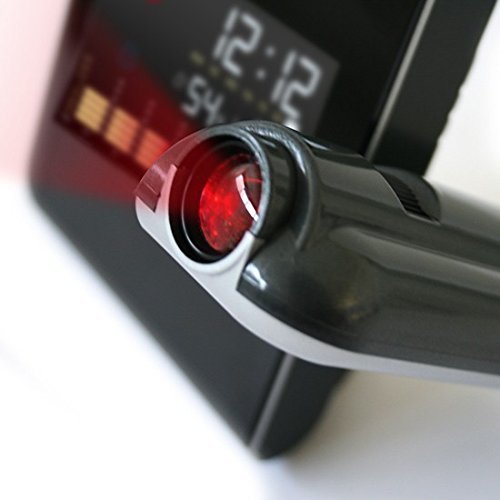 Prihome Wetterstation mit Thermometer, Hygrometer, Wecker und großem Display, Black-2 - 4