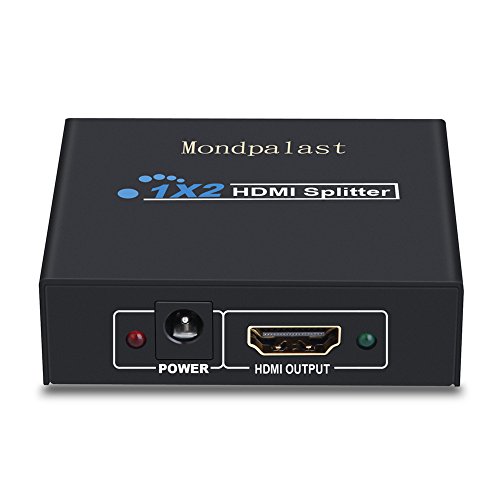Mondpalast ® HDMI Splitter 2 fach 1×2 1080p auch für 3D 1:2 Verteiler HDCP Full HD - 3