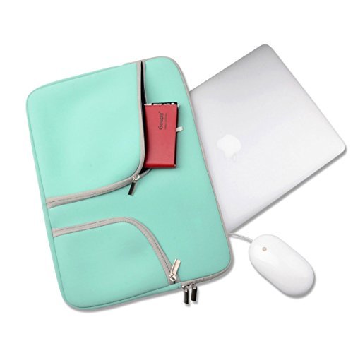 Ivencase stoßfest Neopren Laptop Sleeve Tasche Hülle Beutel Für 11-11.6 Zoll Laptop / Notebook / MacBook / MacBook Air 11 / Chromebook – Grün - 7