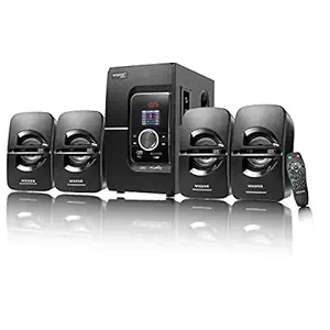WOODVOX Home Theater Omega Small 4.1 Bluetooth Multimedia Home System Speaker with 1 Subwoofer 5.25 Inch 4 Speaker Connect with Remote USB Sd Card Aux Cable