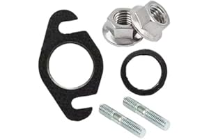 TYBYBB Guarnizione di scarico per scooter 50ccm 2T e bullone di scarico m6, compatibile con Yamaha Aerox Bw's, MBK Booster, Nitro, Aerox, Mach-G, Jog-R, Ovetto, Malaguti F10, F12, F15, Aprilia SR, CPI