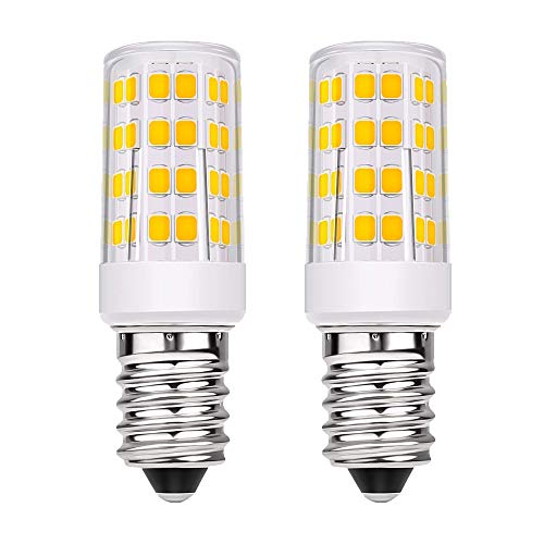 PURSNIC E14 LED Bulb 5Watt Equivalent 40W Warm White 3000K Cooker Hood 450Lumens AC220-230V Non Dimmable Small Edison Screw 51PCS 2835SMD (Pack of 2)