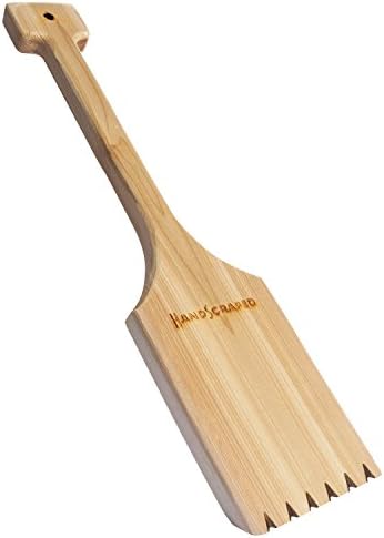 Handscraped Cedar BBQ Grill Scraper - Longer overall length for easy cleaning