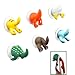 PsmGoods 6xFashion Animal Tail Rubber Sucker Hook Towel/Coat/key Hanger Holder