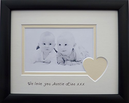 Personalised 'We love you' photo frame 9 x 7, Black