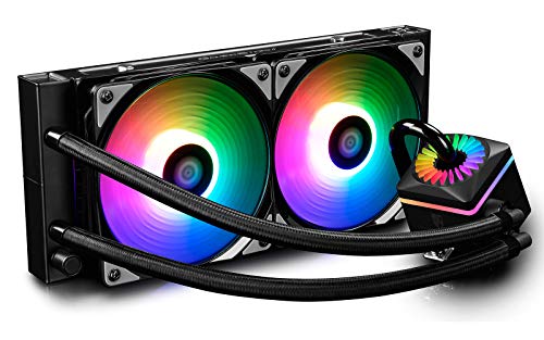 DEEPCOOL Captain 240 Pro Refrigeración líquida,RGB Control de Ventiladores e iluminación RGB avanzado con placa base, Garantía de 3 Años
