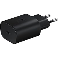 Samsung EP-TA800N 25W Caricabatterie a Ricarica Super Veloce, Porta USB di Tipo C, Senza Cavo, Nero