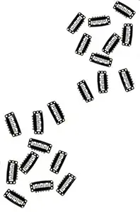Alizz 20 Pcs Hair Extension Snap Clips Wig Grips Medium Remy Clip for weft wig fringe hair extensions hair style accessories Hair Wig Hair Patch Attachment Snap Clips For Men and Women