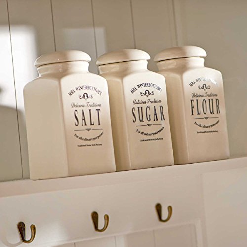 Zuckerdose aus Steingut im englischen Design – creme – Mrs. Winterbottom’s BUTLERS - 4