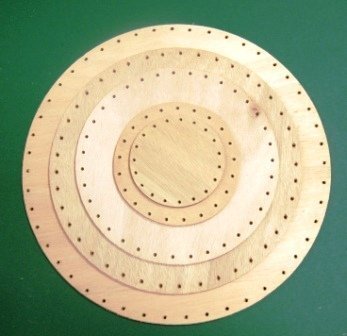 Peddigrohr Boden aus Holz 16 cm