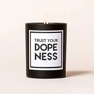 Ayat Retail |85 Gm Scented Quote Candle | Motivational & Quirky Quotes. | French Vanilla Fragrance | 10 Hrs Burn Time | Ideal for Home & Office Use | Perfect for Festive Gifting | Sold Individually