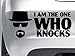 Produktbild Breaking Bad Vinyl-Aufkleber, Schriftzug: "I am the one who knocks" , für Auto, Fenster, Wand, Laptop, Schwarz
