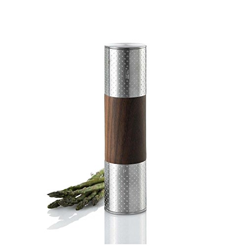 Doppelmühle DUOMILL DOTS, Ceramic Mahlwerke CeraCut®, Edelstahl/Walnussholz, D: 5 cm, H: 19,6 cm Double mill DUOMILL DOTS, high-efficiency grinders CeraCut®, stainless steel/walnut wood, D: 5 cm, H: 19,6 cm [A]