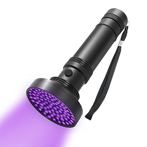 Ustellar UV LED Taschenlampe mit 100 LEDs 395nm, Schwarzlichtlampe UV-Strahler Lampe, Prüfgerät, Haustiere Urin-Detektor für eingetrocknete Flecken Ihrer Hunde, Katzen