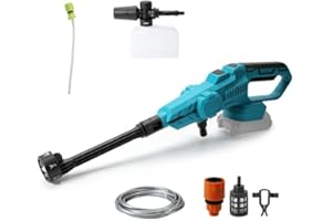 UIOEEJY Pistolet Haute Pression sans Fil pour Batterie Makita 18 V, Max 200 Bar Nettoyeur Haute Pression Portable, buse 6-en-1, 5m Tuyau pour Voitures Maison Jardin (sans Batterie)