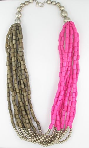 Fuchsia – Fanny FOUKS Bronze Long Chain Necklace