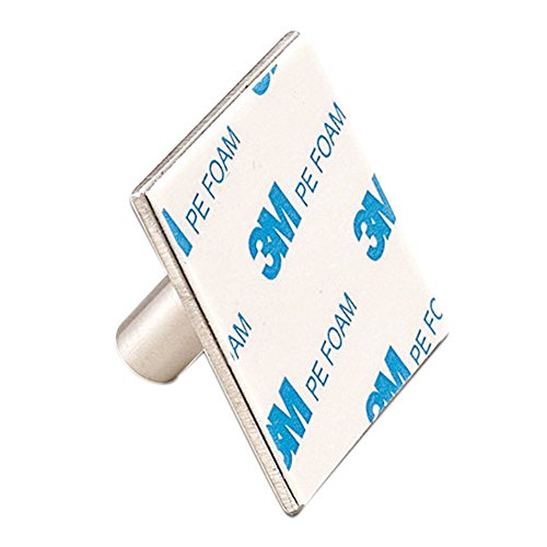 btsky ™ Selbstklebender Haken aus gebürstetem 304er Edelstahl, 3M-Klebestreifen, fürs Badezimmer/WC, für Schränke, Bademantelhaken, Handtuchhaken, 4 Stück - 3