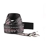 Stil: lässig 100-200 cm Off White Street Style Leinwand Gürtel Industrie Buchstaben Leinwand Gürtel Frauen Männer Black 140Cm