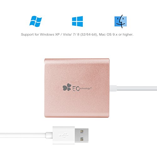 EC Technology 3in1 USB 3.0 Kartenleser Ultra Highspeed mit Kabel für SDXC, SDHC, SD, CF, Highspeed-CF (UDMA), MS, M2, Micro-SDXC, Micro-SDHC, Micro-SD Karten [Unterstützt UHS-I Karten] - 2