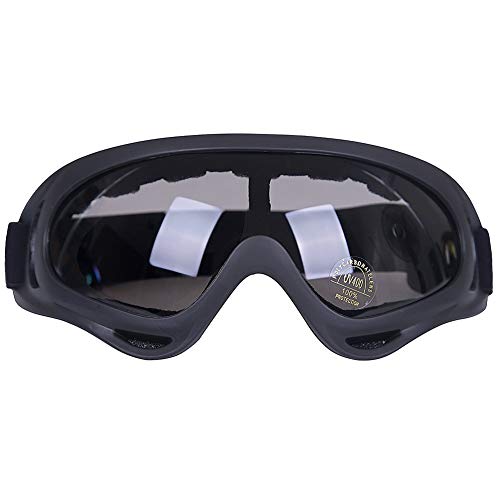 ValueHall Al aire libre a prueba de viento esquí gafas con protección UV, montar lentes CS ejército táctico gafas militares gafas de seguridad de la motocicleta (Gris)