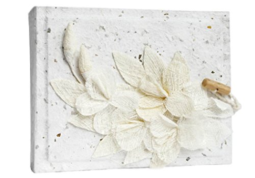 Handgemachtes Blumen Weiße, Klassische Seiten mit Geschenktüte (20cm x 18cm) - 2