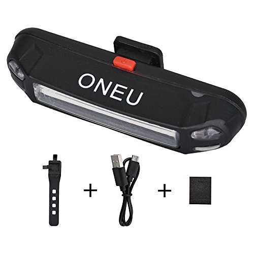ONEU Fahrradbeleuchtung, Fahrrad Rücklicht, 100 Lm Wiederaufladbare LED Wasserdicht Sport Fahrradlicht 6-Modus - 3