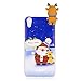 Produktbild Weihnachten Hülle für Wiko Lenny 4, Flexible Weich Silikon TPU Case 3D Niedlich Karikatur Elch Ultra Dünn Kratzfest Glatte Back Bumper Cover Stoßfest Schutzhülle - Weihnachtsmann