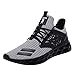 Produktbild iHAZA Lace up Sport Athletic Atmungsaktives Walking Laufschuhe Turnschuhe Grau