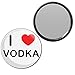 I Love Vodka - 77mm Round Compact Mirror