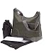 OiOi Taped Hobo Baby Changing Bag Kitten Grey with Black Lining and Accessories