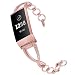 Produktbild Zubehörbänder Kompatibel Fitbit Charge 3 Kleine Große Frauen Männer, Kristall Strass Edelstahl Armband Ersatz Uhrenarmband Strap Kompatibel Fitbit Charge 3