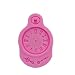 Produktbild Qinlee Silikon Förmchen Kreativ Uhren Stil Zuckerform Kuchenform Fondant/Schokolade/Zuckerverzierung DIY Formen Kekse Backen und Basteln zeuge (Rosa)
