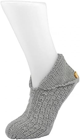 Cosy Toes Grey Knit Ladies Knitted Ankle Slipper Socks In Gift Box Size 4-7 by Cosy Toes