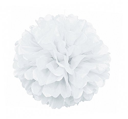 SUNBEAUTY 8er Set Tissue Papier Blume Pompom & Honeycomb Wabenball & Lampion Rosa Blau Serie Mixed Hochzeit Geburtstag Babyparty Dekoration (Blau) - 7