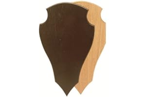 JAGD & ANGELSPORT SCHADE Gehörnbrett für Rot und Damhirsch 29x17cm spitz - dunkel