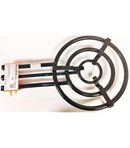 Fornellone Paellero A Gas Vaello - 600 Mm, Acciaio Smaltato, Per Uso Esterno