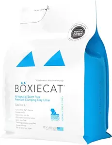 Boxiecat Premium Clumping Clay Cat Litter, 28 lb