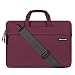 Produktbild Laptoptasche für 11/11,6 /13/13,3/15 Zoll MacBook Air, Ultrabook Netbook Tablette, Denim Stoff Laptop Schultertasche Umhängetasche Sleeve Hülle Beweglicher Notebooktasche mit Zubehör Fächern und Handgriff als Schutz(11-12", rosa)