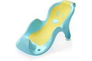 Sobebear 56CM Baby Bath Seat, Anti-Slip Support Bath Chair with Soft Touch Plastic, Comfortable and Lightweight for Newborns and Toddlers 0-2 Years (Blue)