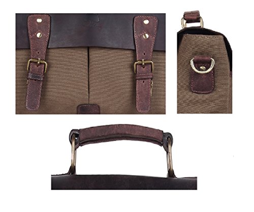 Rustic Town Pr  mie Qualit  t Handgemacht Traditionellen Leinwand Umh  ngetasche Schultertasche Schulranzen Kuriertasche Notebooktasche Laptoptasche M