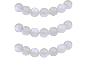 MJDCB Natural Round Stone Beads 6mm Blue Moonstone Loose Gemstone Beads for Jewelry Making Bracelet Necklace 60pcs