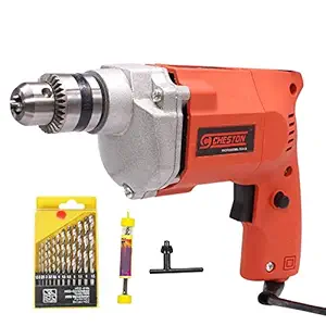 Cheston 10mm Drill Machine (DRILL WITH 13HSS AND 1 WALL BIT)