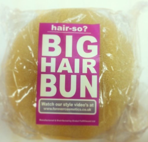 Hair-so? Massive 6 Inches Wide Big Hair Bun Extra Large Hair Doughnut Donut Bridal Wedding Hollywood Hair Style Bun Ring - Choose Colour- Brown, Black or Blonde (Blonde)